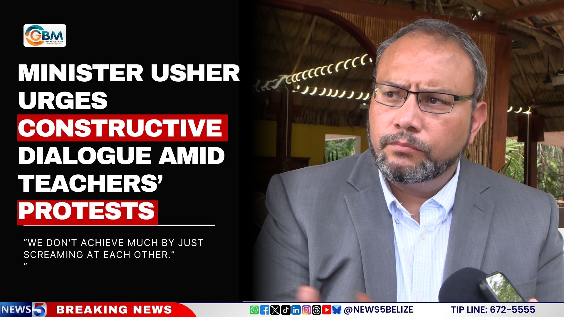 Minister Usher Urges Constructive Dialogue Amid Teachers’ Protests