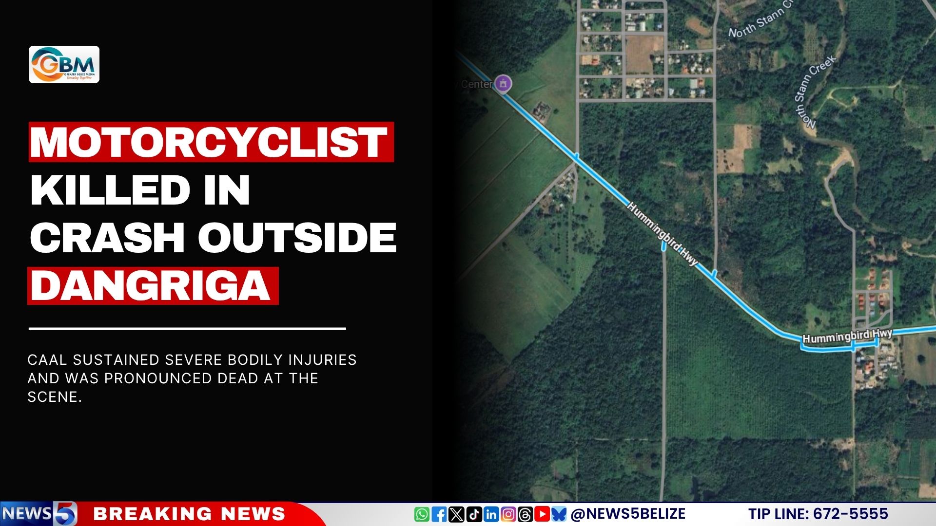 Motorcyclist Killed in Crash Outside Dangriga