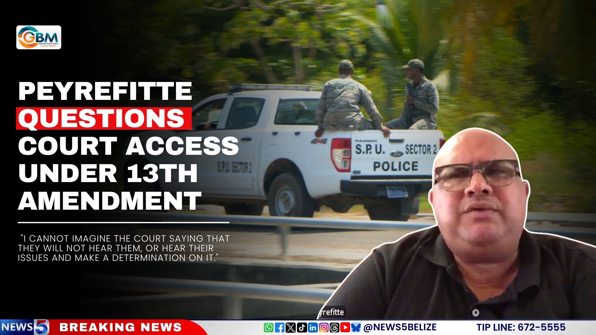 Peyrefitte Questions Court Access Under 13th Amendment