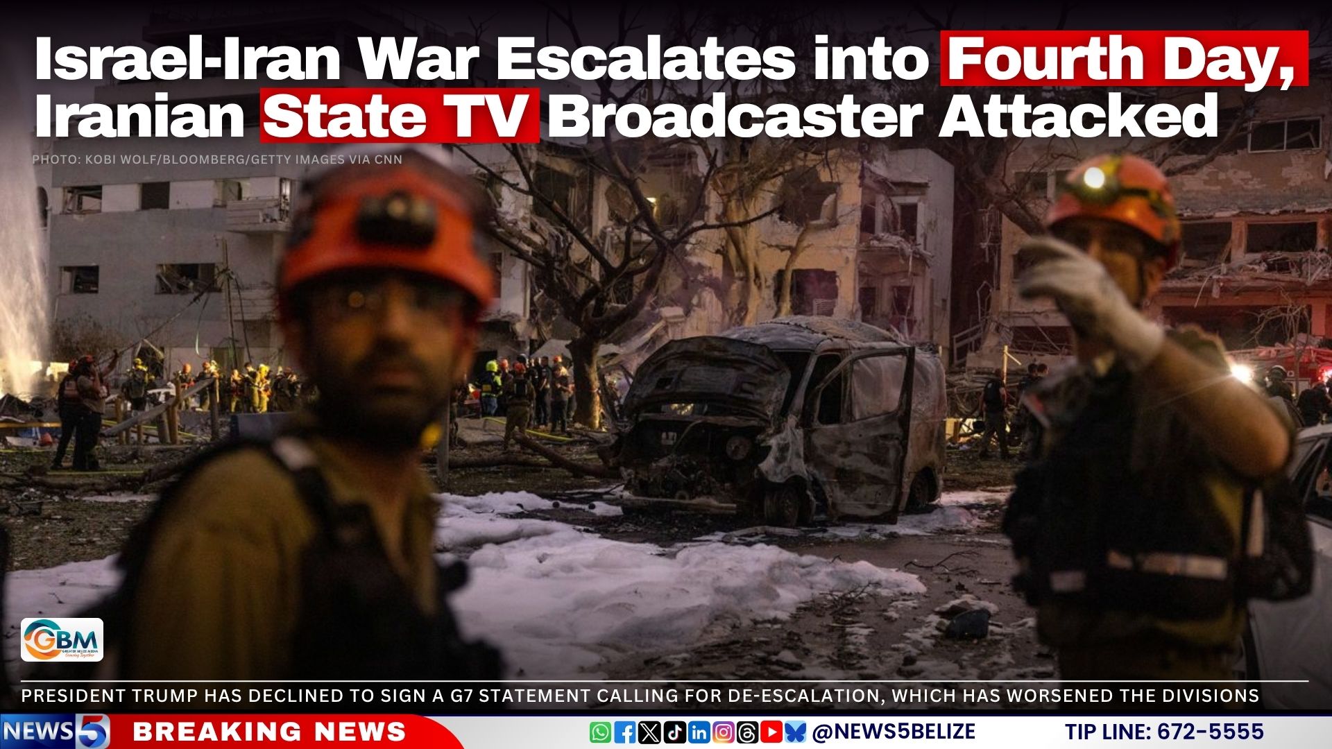 Israel-Iran War Escalates into Fourth Day, Iranian State TV Broadcaster Attacked