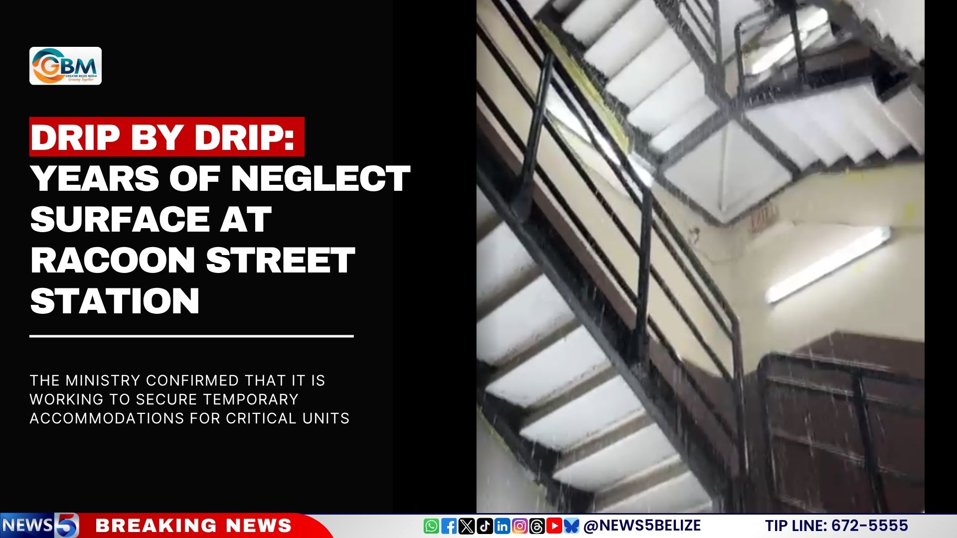 Drip by Drip: Years of Neglect Surface at Racoon Street Station