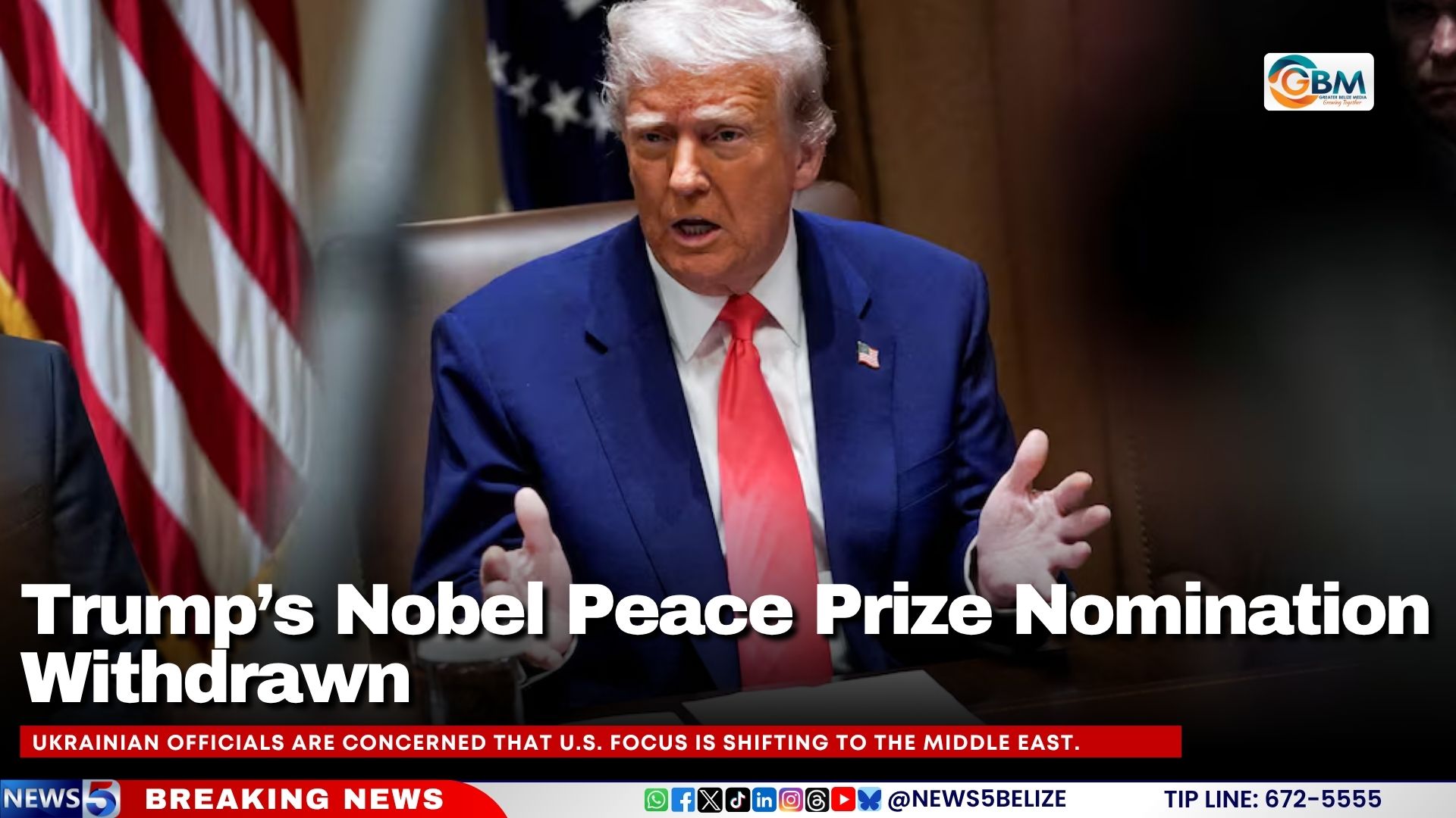 Trump’s Nobel Peace Prize Nomination Withdrawn