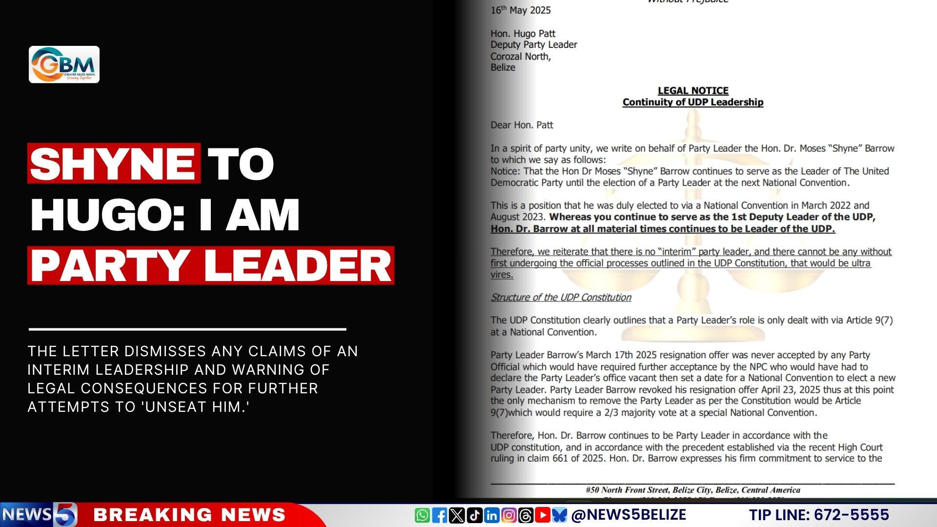 Shyne to Hugo: I am Party Leader