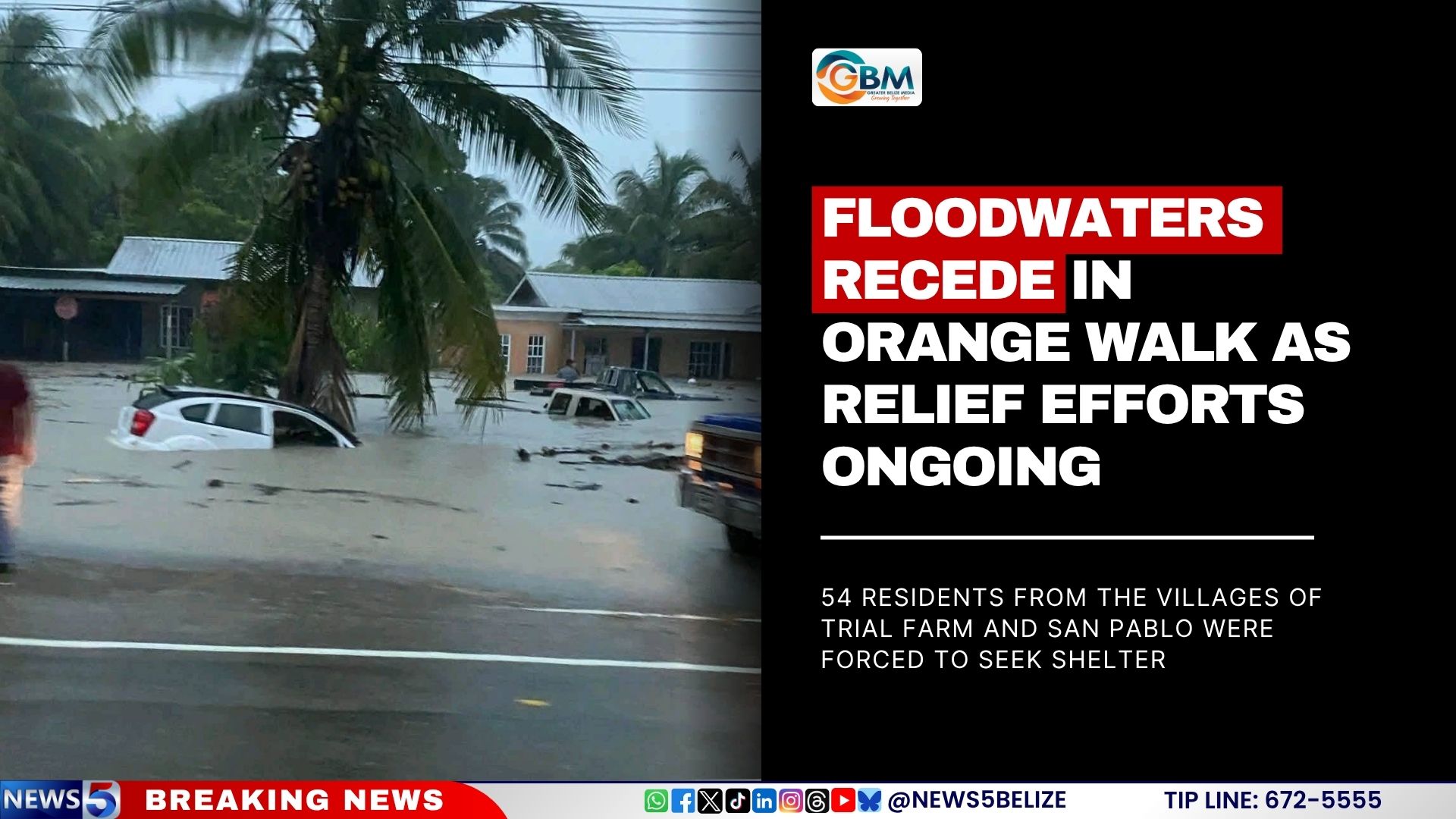 Floodwaters Recede in Orange Walk as Relief Efforts Ongoing