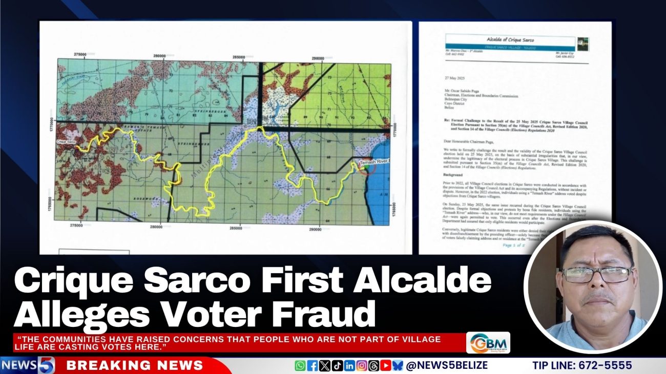 Crique Sarco First Alcalde Alleges Voter Fraud