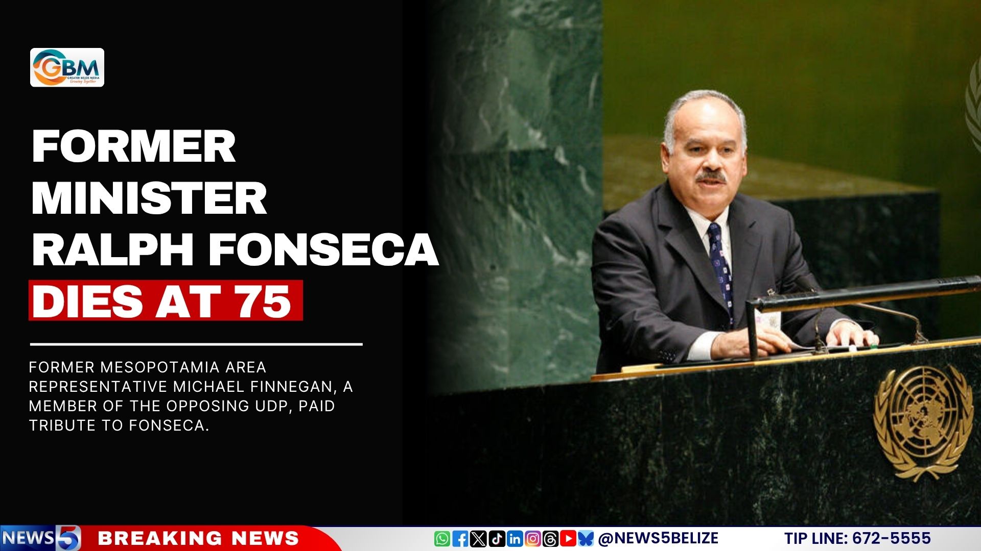 Former Minister Ralph Fonseca Dies at 75