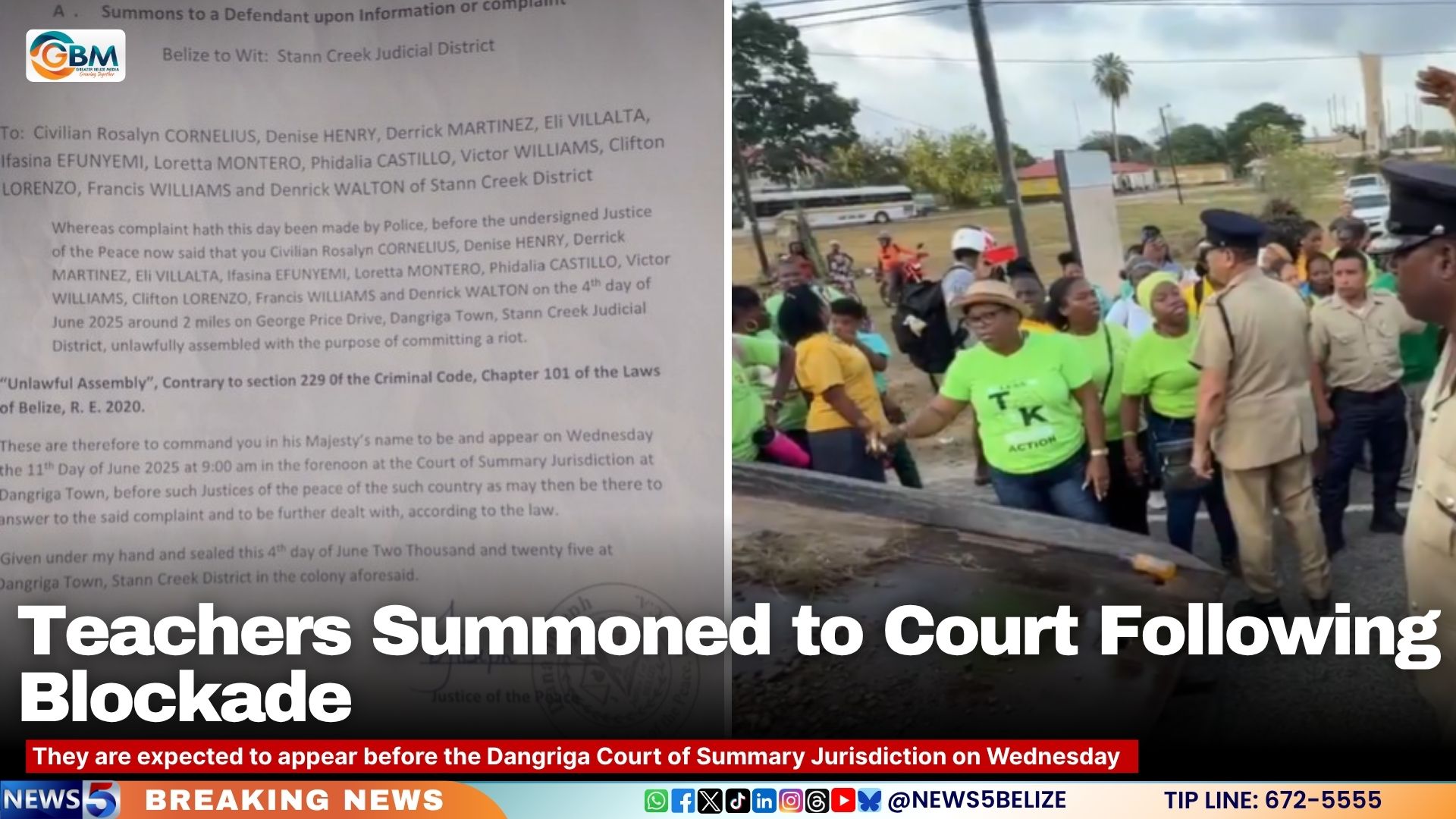 Teachers Summoned to Court Following Blockade