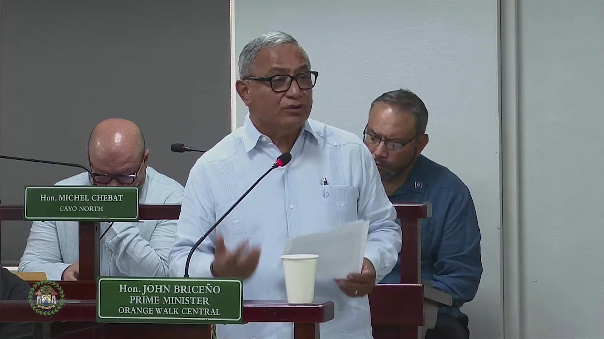 Prime Minister John Briceño