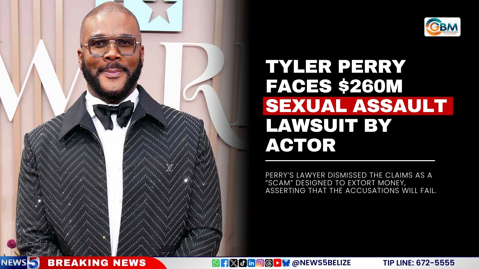 Tyler Perry Faces $260M Sexual Assault Lawsuit by Actor