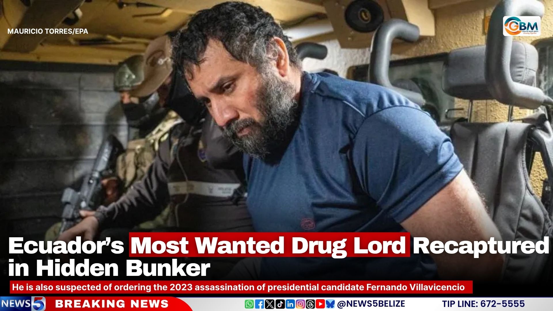 Ecuador’s Most Wanted Drug Lord Recaptured in Hidden Bunker