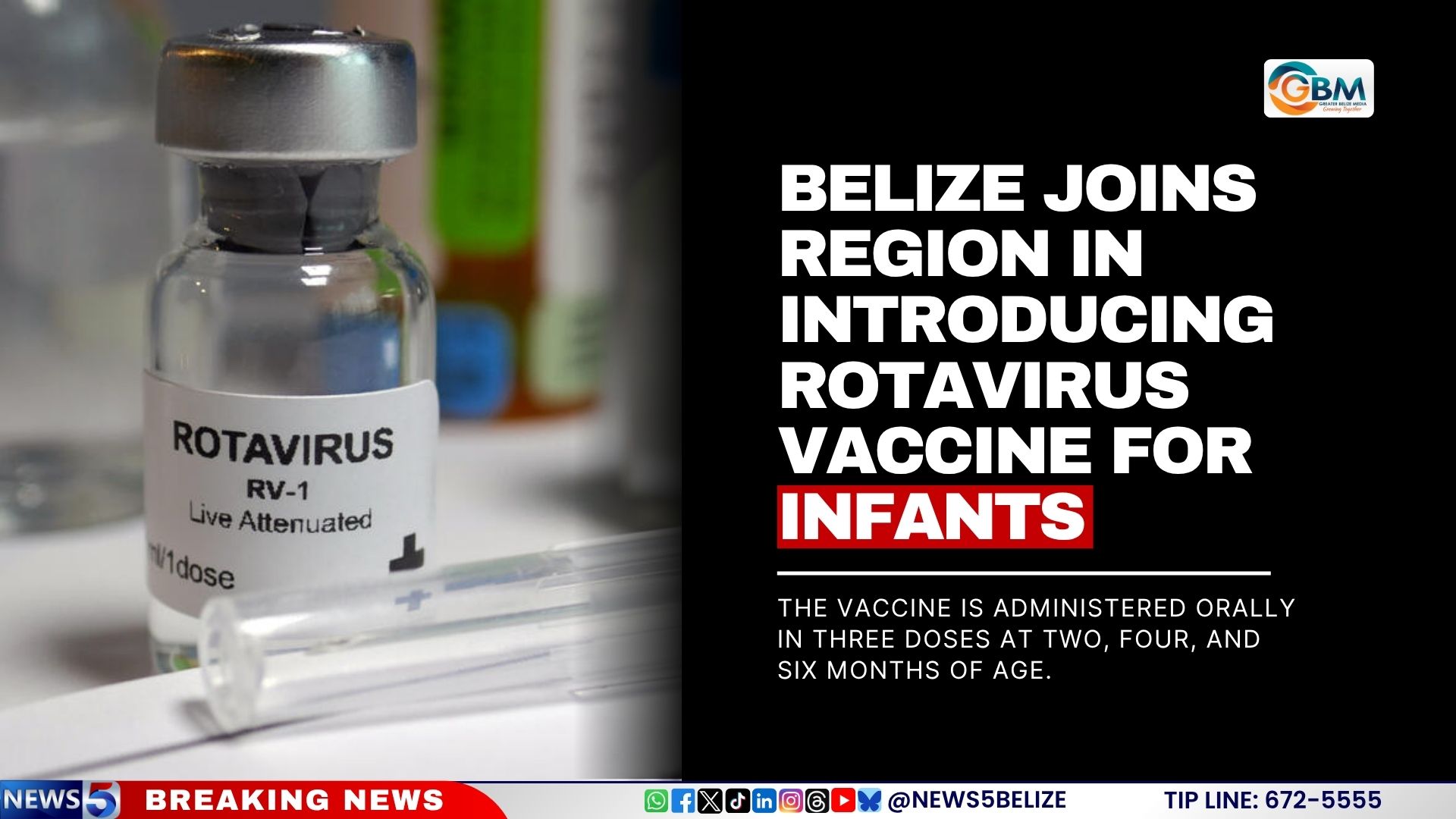 Belize Joins Region in Introducing Rotavirus Vaccine for Infants
