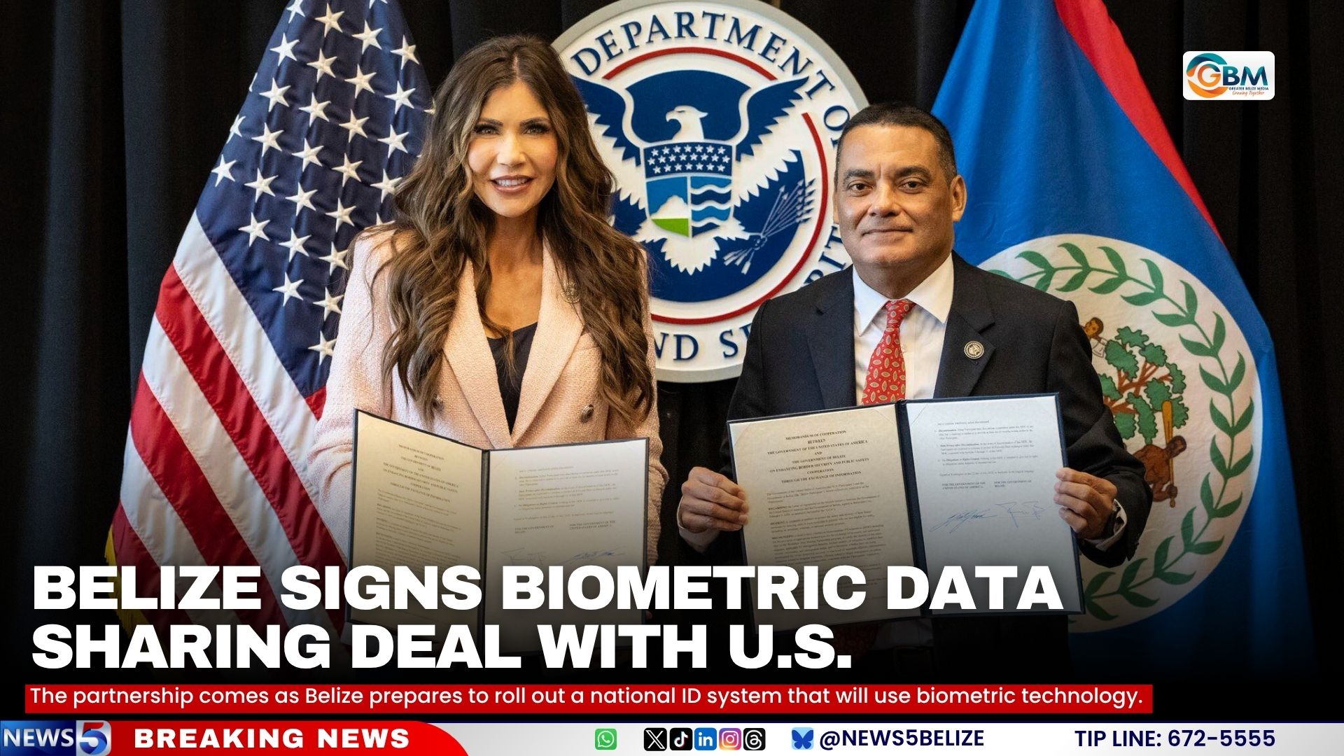 Belize Signs Biometric Data Sharing Deal with U.S.