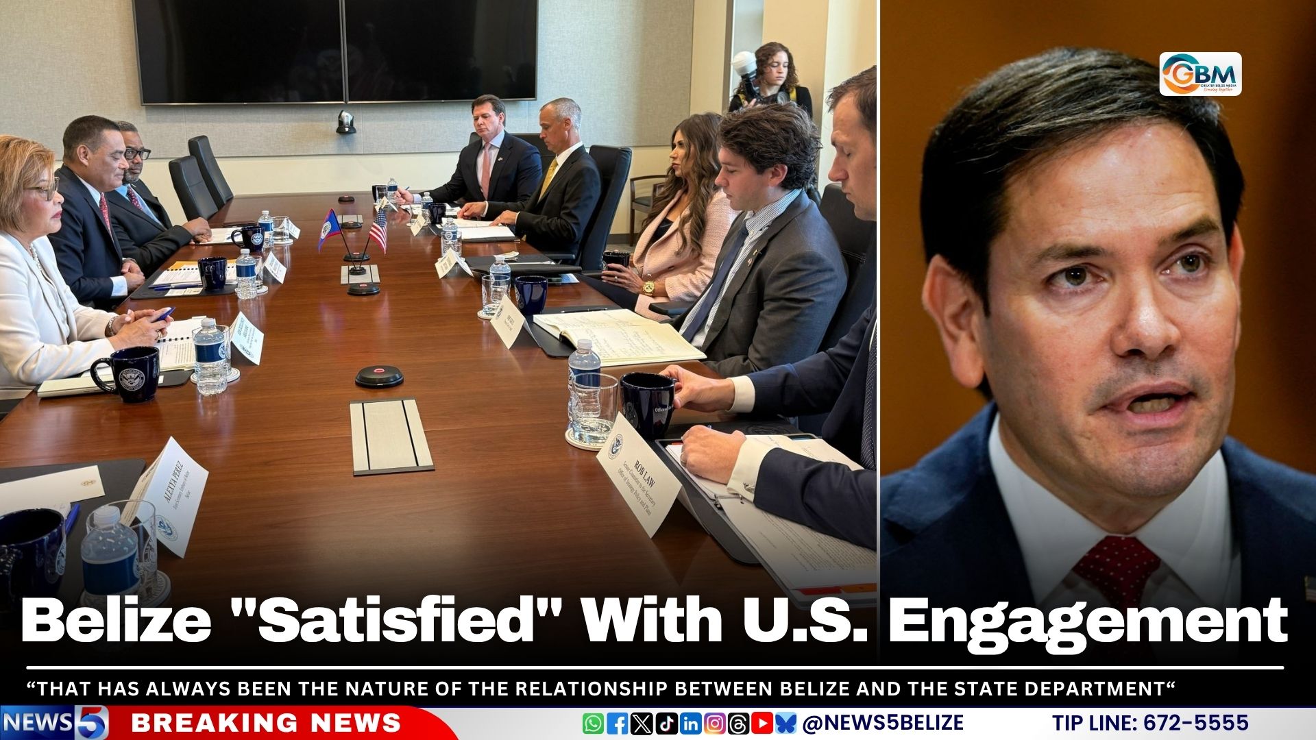 Belize "Satisfied" With U.S. Engagement