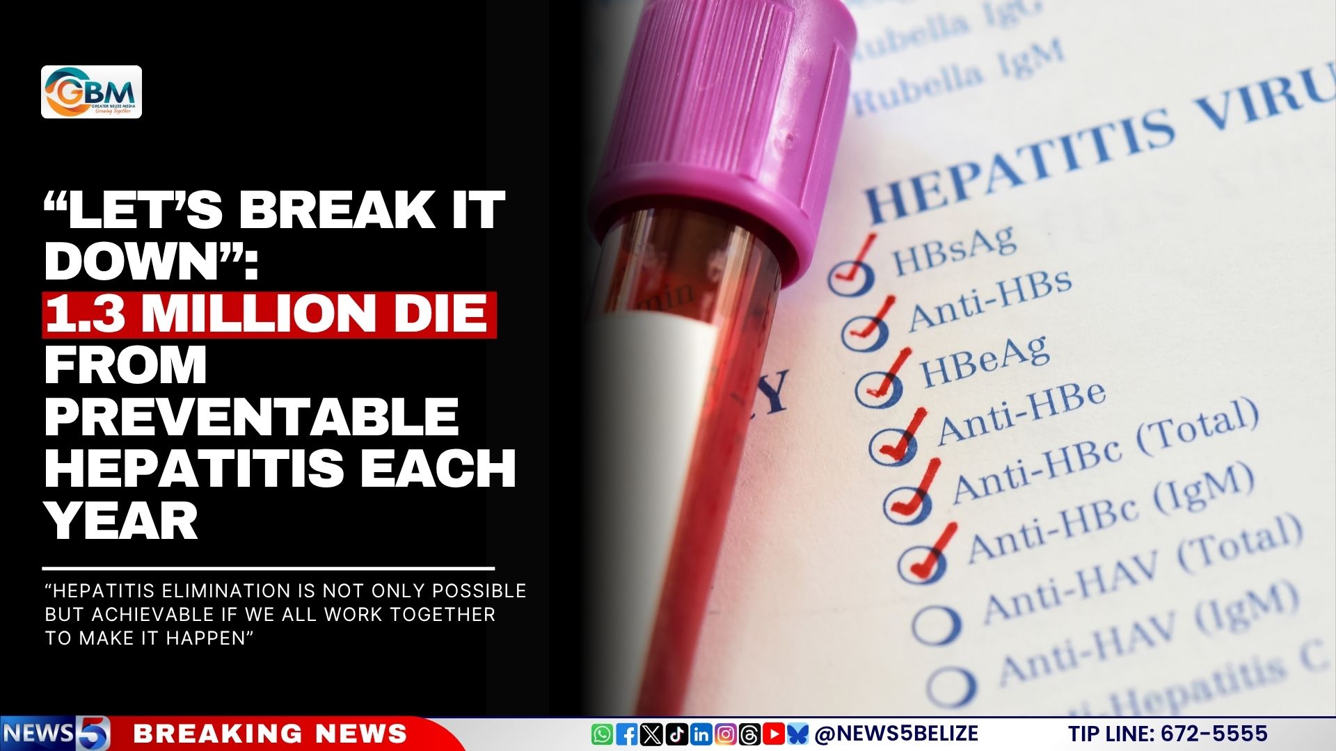 “Let’s Break It Down”: 1.3 Million Die from Preventable Hepatitis Each Year