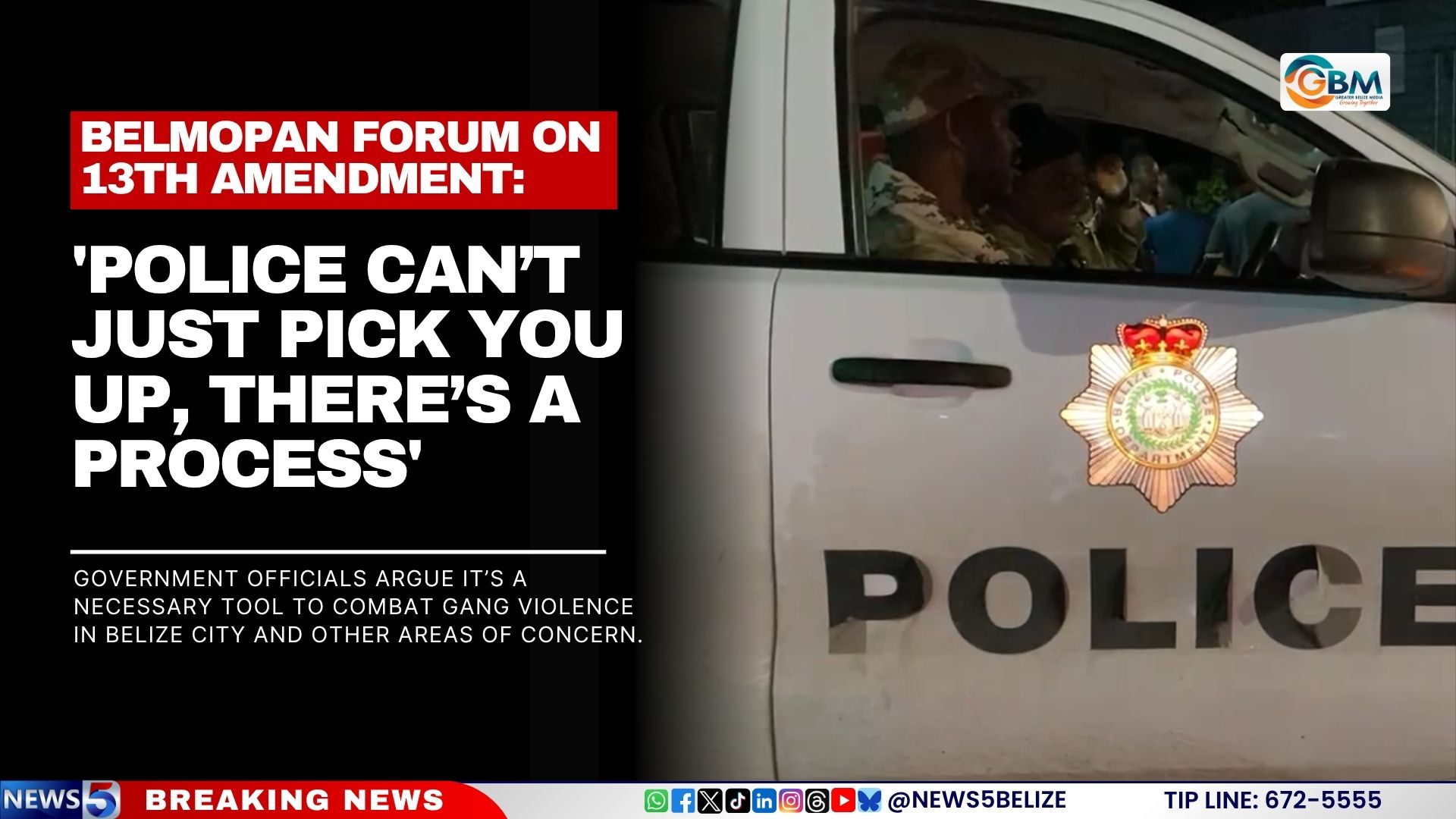 Belmopan Forum on 13th Amendment: 'Police Can’t Just Pick You Up, There’s a Process'