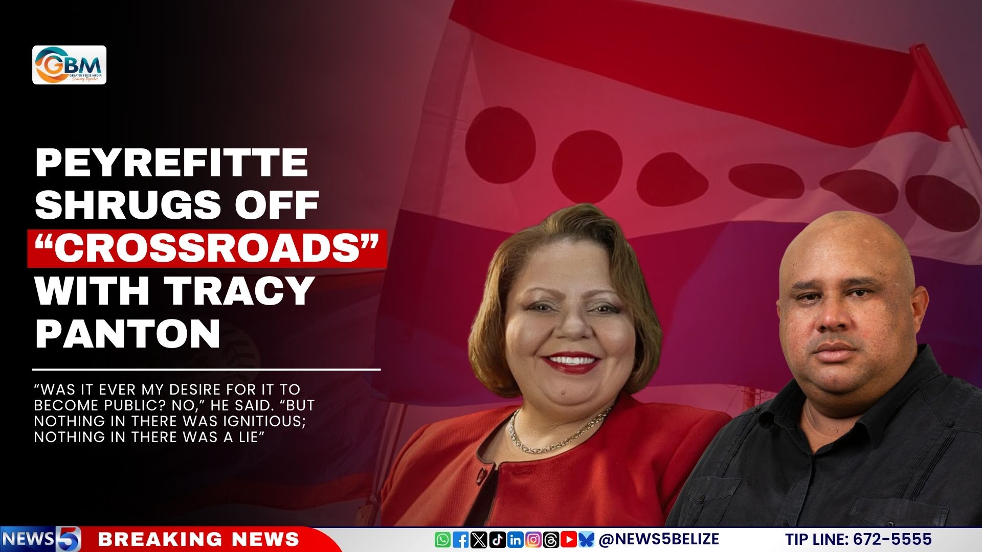 Peyrefitte Shrugs Off “Crossroads” with Tracy Panton