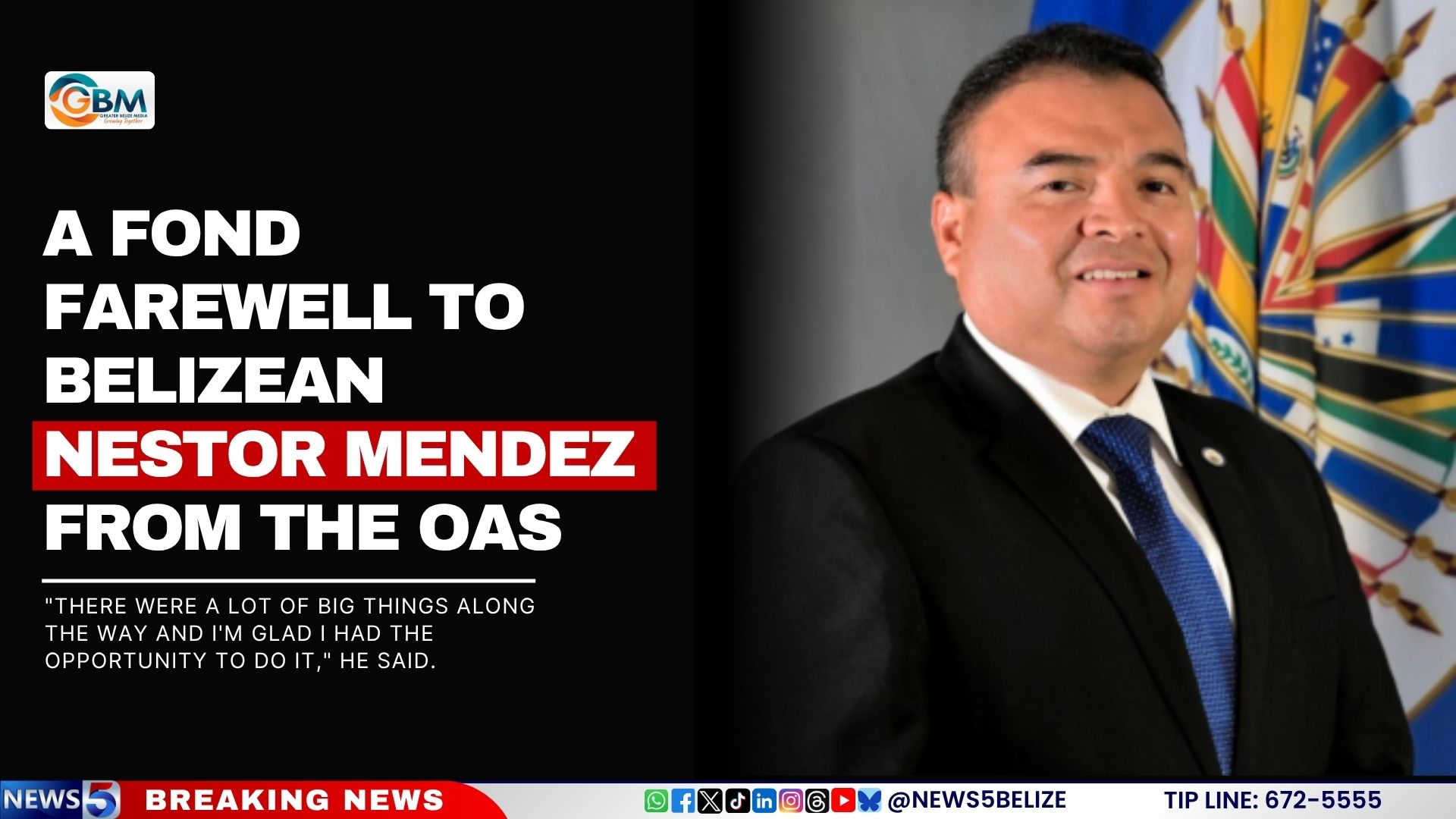 A Fond Farewell to Belizean Nestor Mendez from the OAS