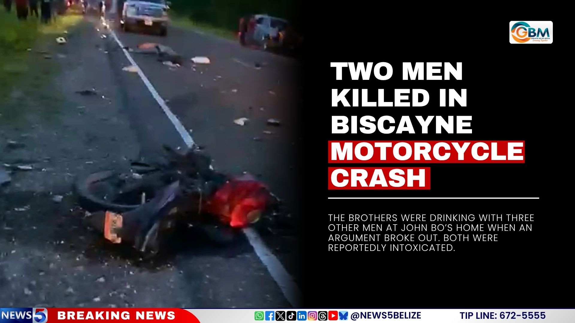 Two Men Killed in Biscayne Motorcycle Crash