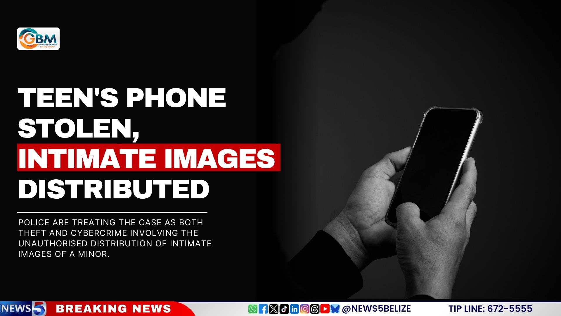 Teen's Phone Stolen, Intimate Images Distributed