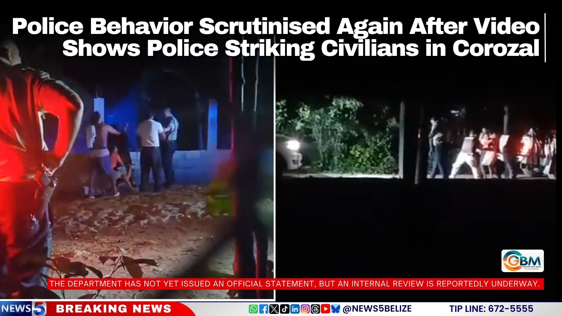 Police Behavior Scrutinised Again After Video Shows Police Striking Civilians in Corozal
