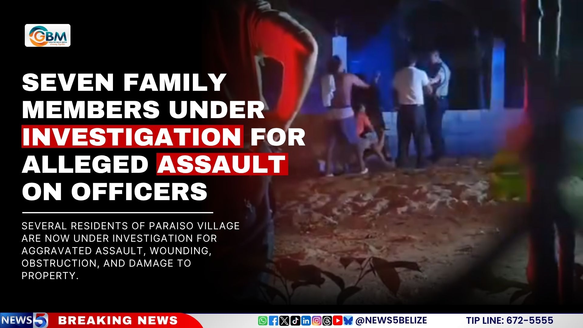 Seven Family Members Under Investigation for Alleged Assault on Officers