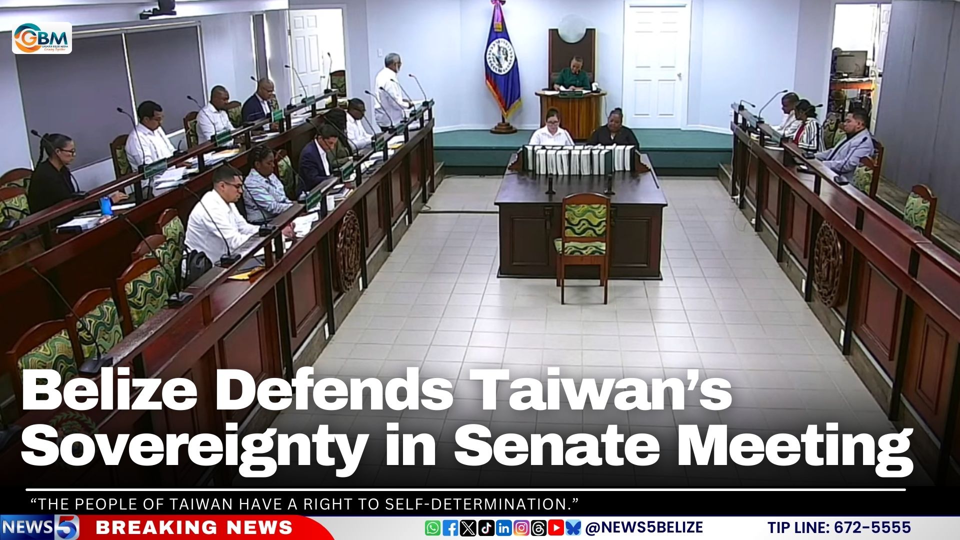 Belize Defends Taiwan’s Sovereignty in Senate Meeting