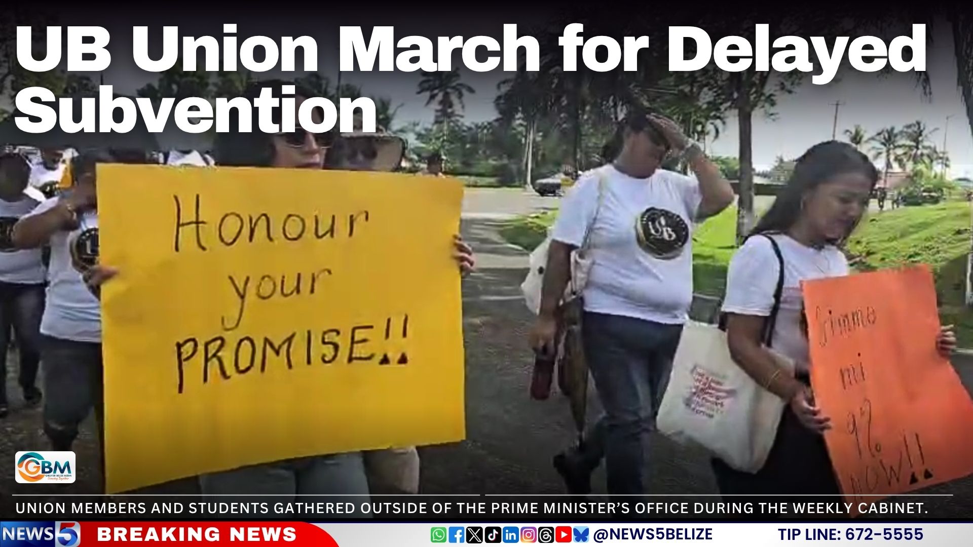 UB Union March for Delayed Subvention