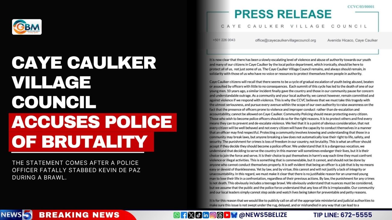 Caye Caulker Village Council Accuses Police of Brutality