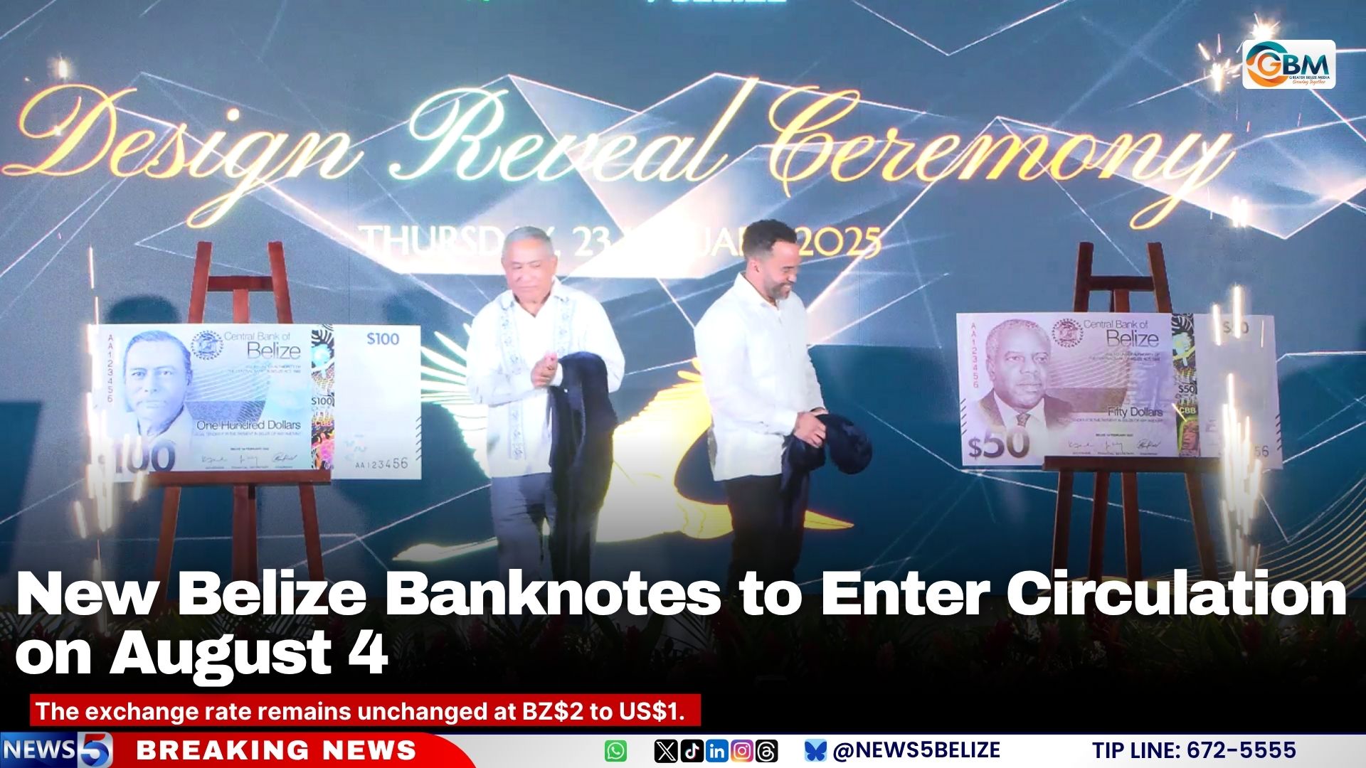 New Belize Banknotes to Enter Circulation on August 4