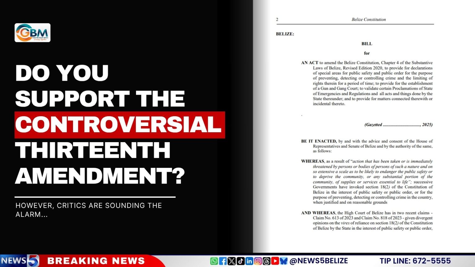 Do You Support the Controversial Thirteenth Amendment? | Greater Belize ...