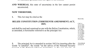 Belizeans Sound Off on Controversial Amendment