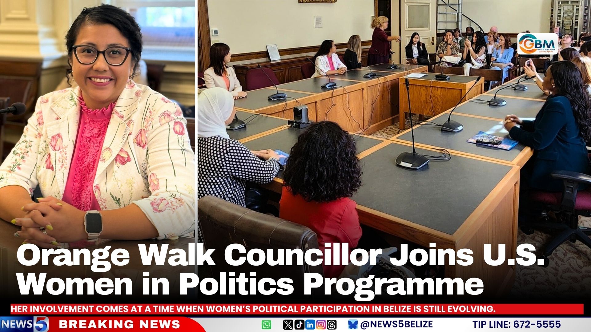 Orange Walk Councillor Joins U.S. Women in Politics Programme