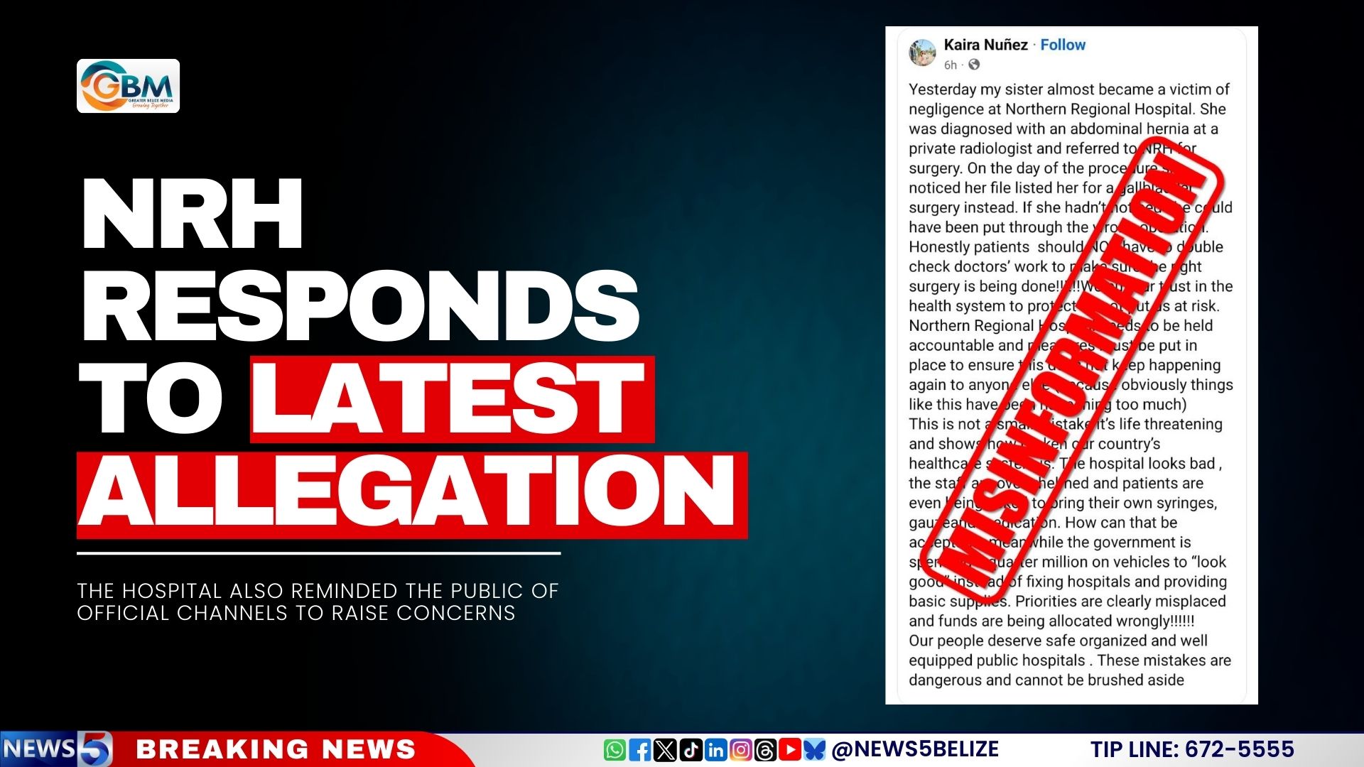 NRH Responds to Latest Allegation