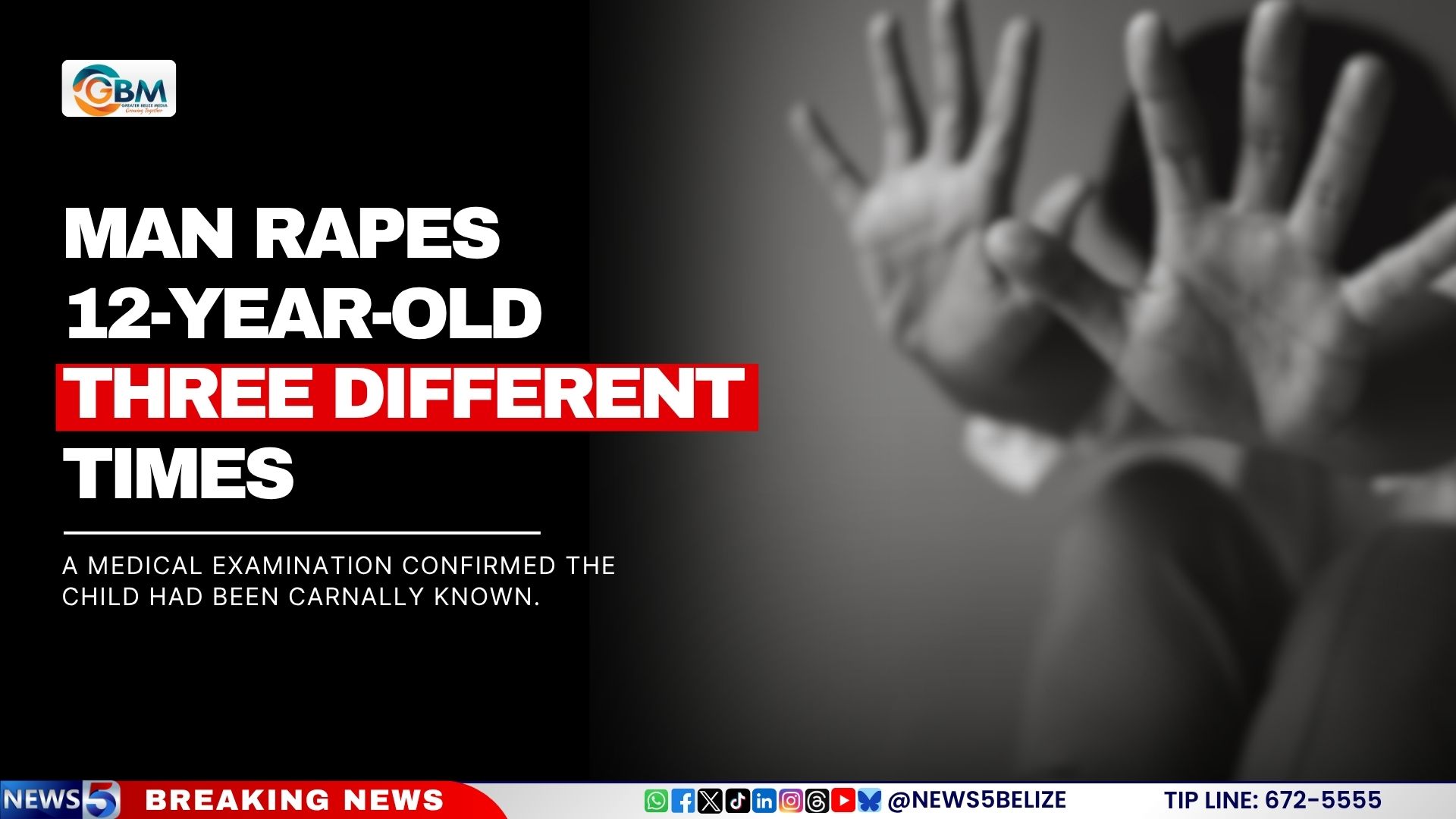Man Rapes 12-year-old Three different Times