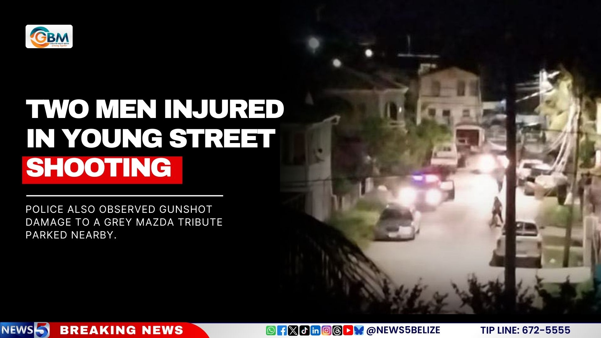 Two Men Injured in Young Street Shooting