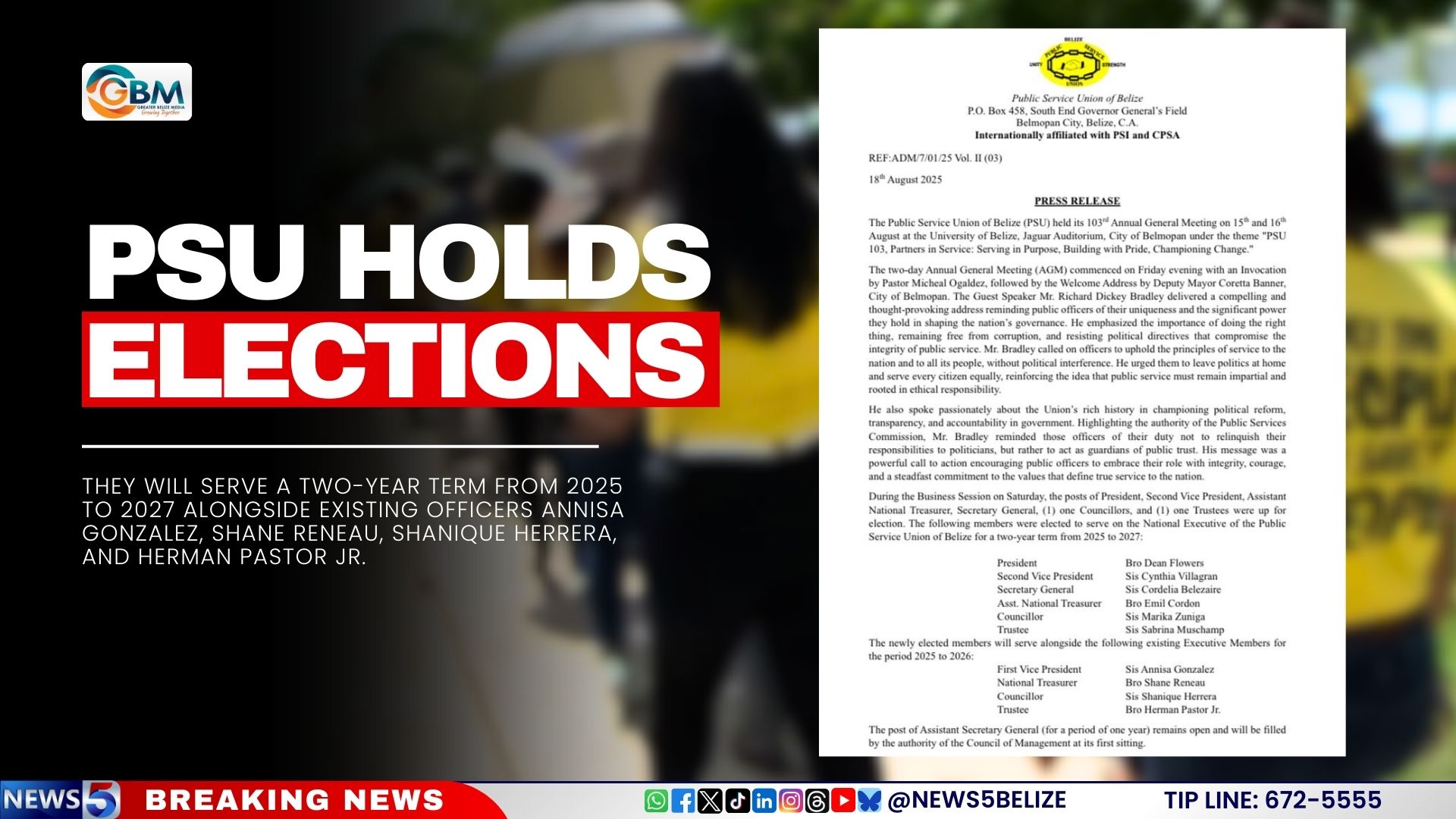 PSU Holds Elections