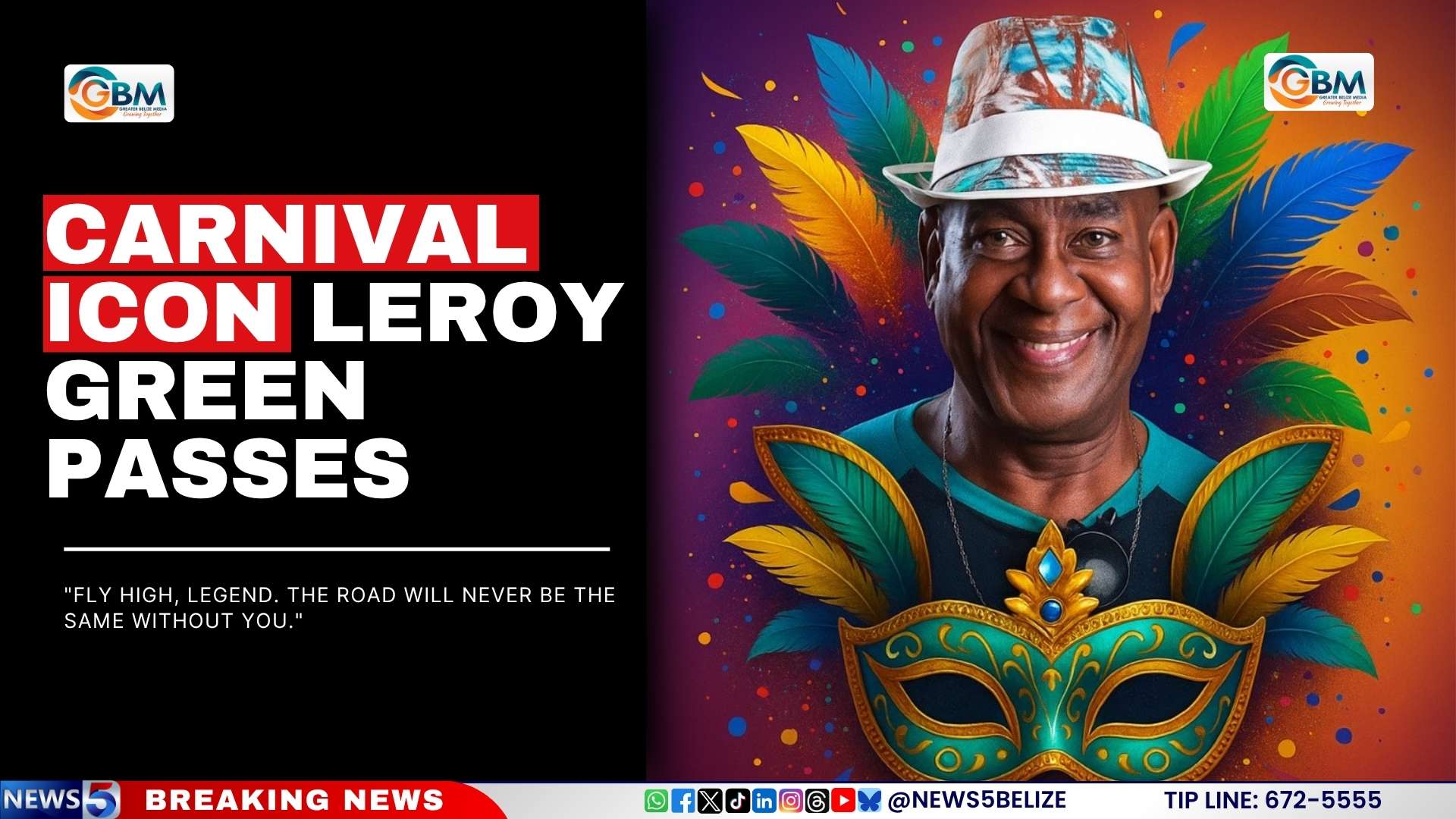 Carnival Icon Leroy Green Passes