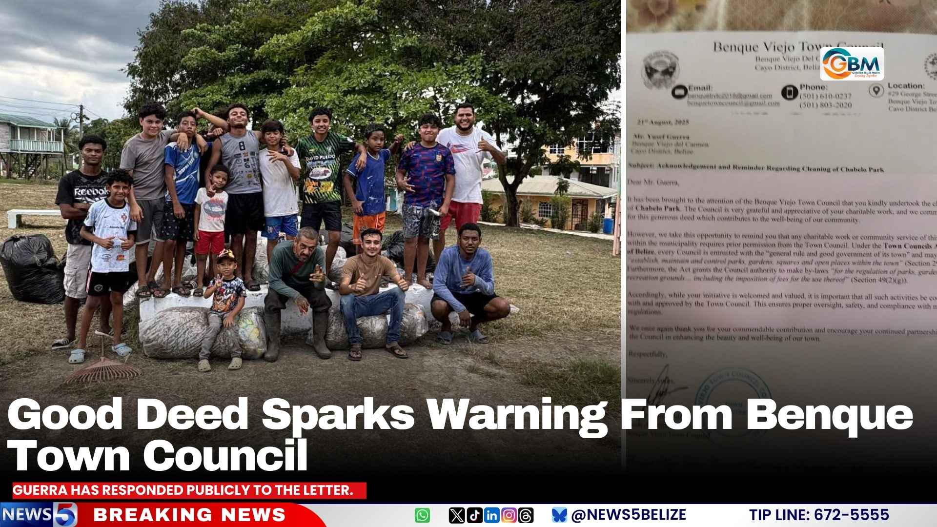 Good Deed Sparks Warning From Benque Town Council