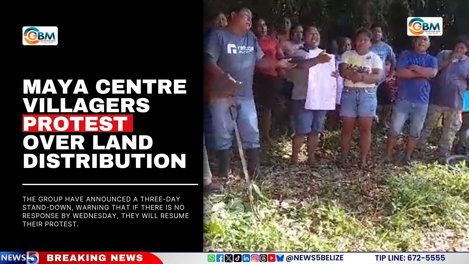 Maya Centre Villagers Protest Over Land Distribution