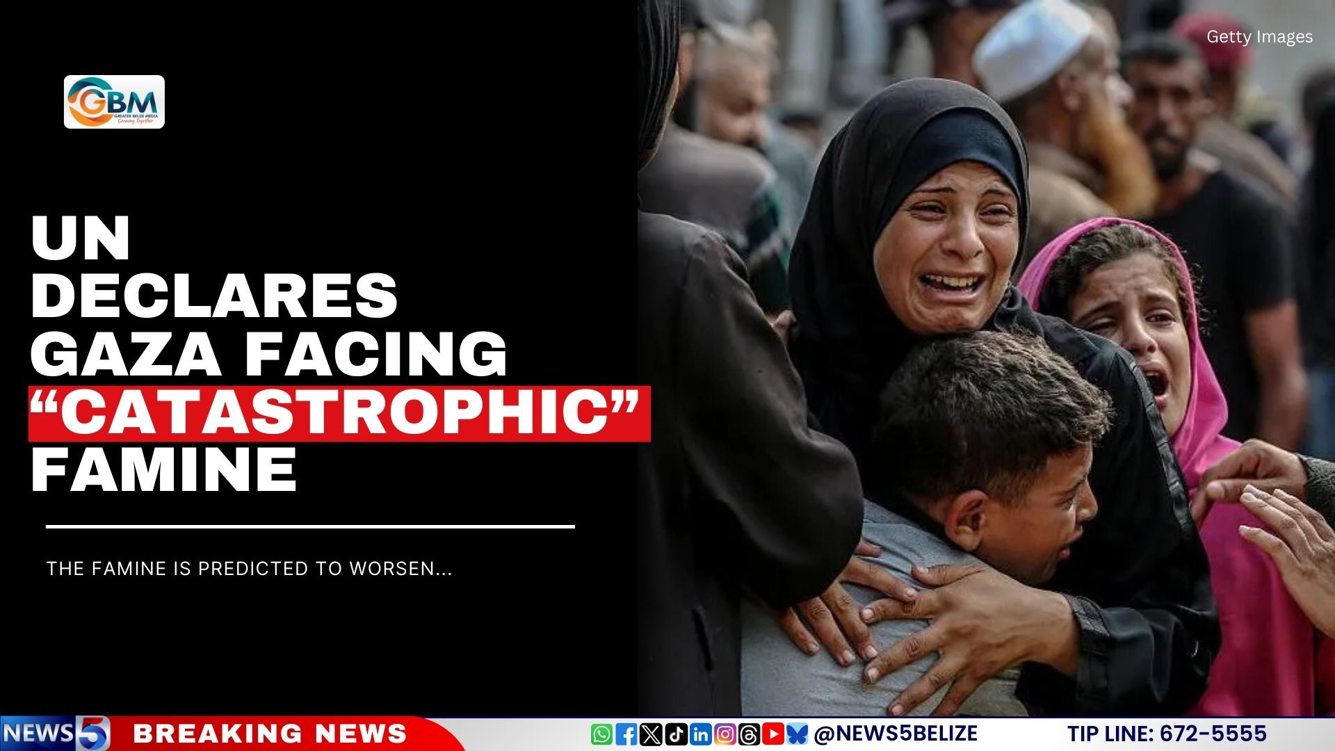 UN Declares Gaza Facing “Catastrophic” Famine