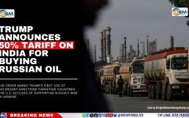 Trump Announces 50% Tariff on India for Buying Russian Oil