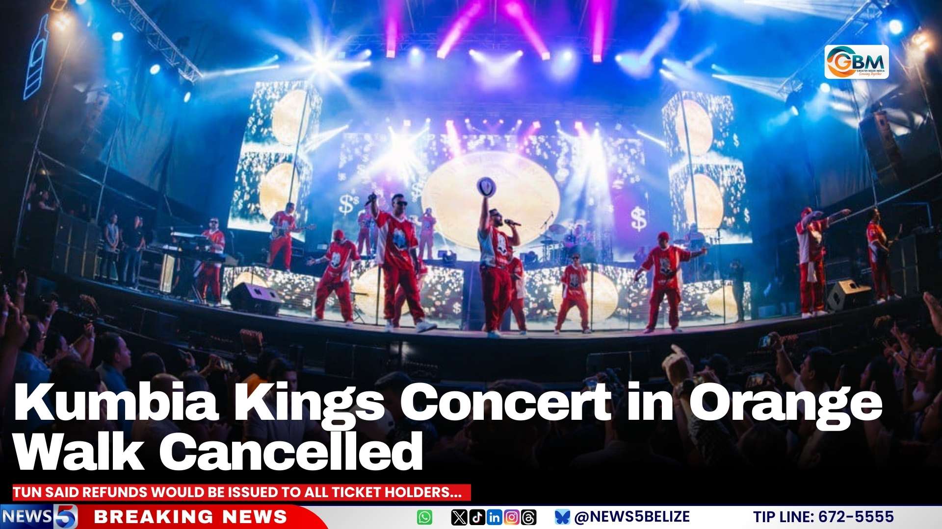Kumbia Kings Concert in Orange Walk Cancelled