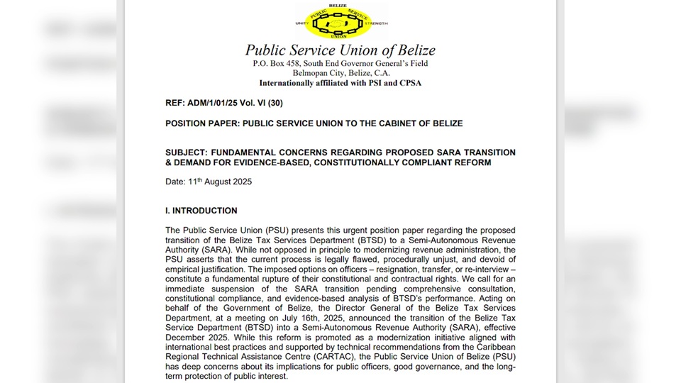 Public Service Union Challenges Tax Reform Plan
