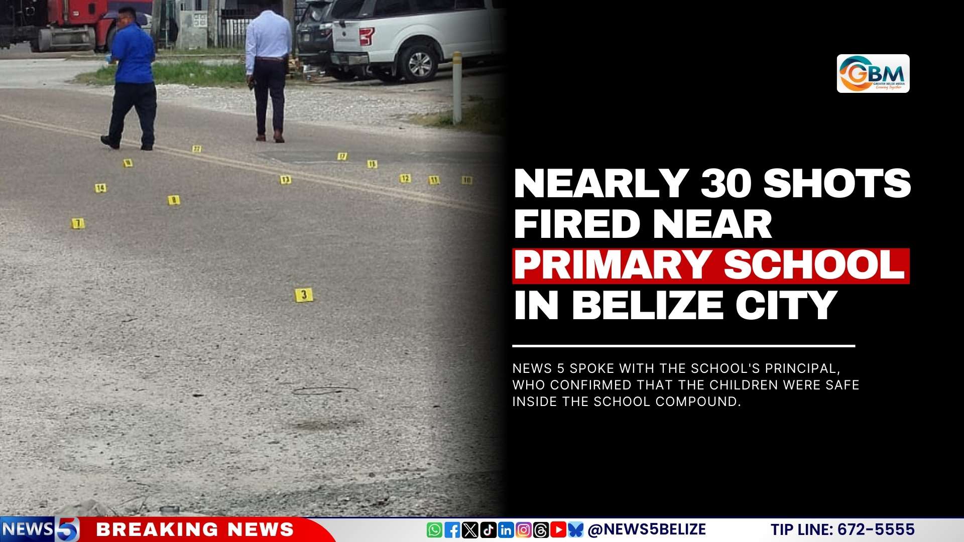 Nearly 30 Shots Fired Near Primary School in Belize City