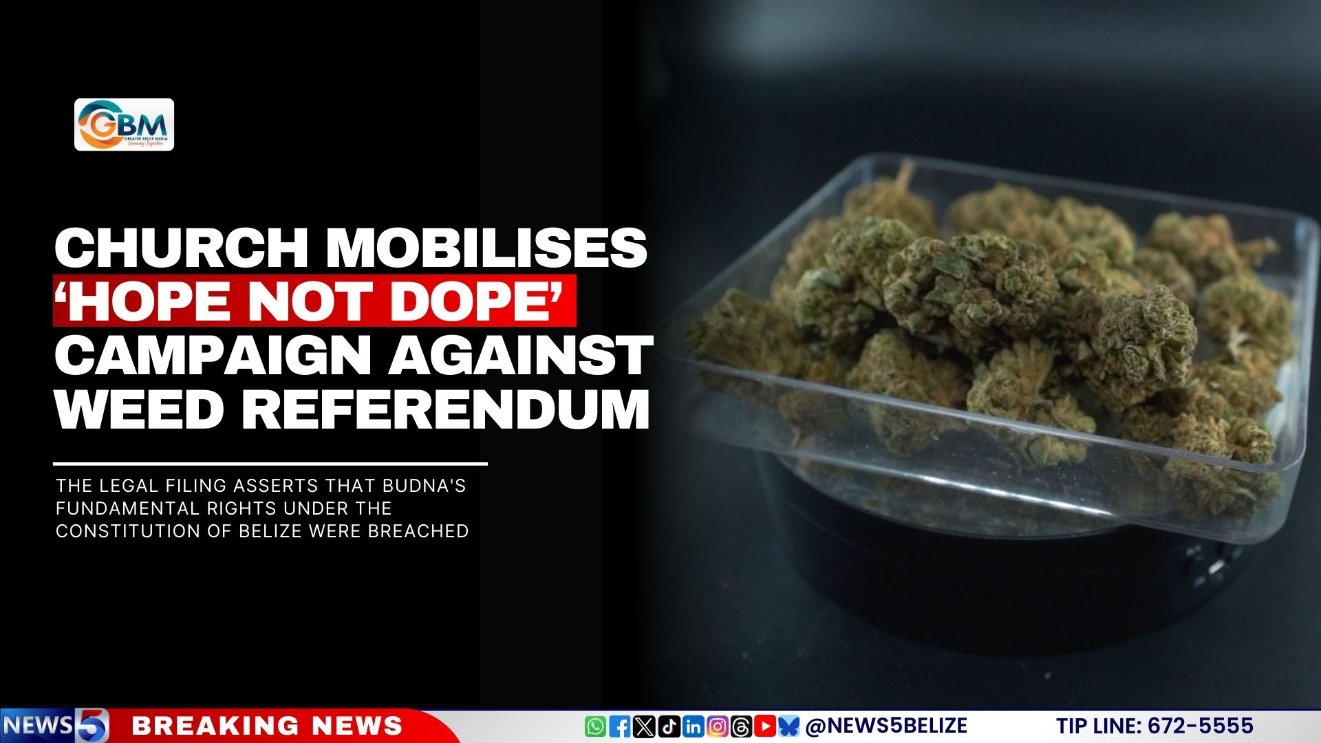 Church Mobilises ‘Hope Not Dope’ Campaign Against Weed Referendum