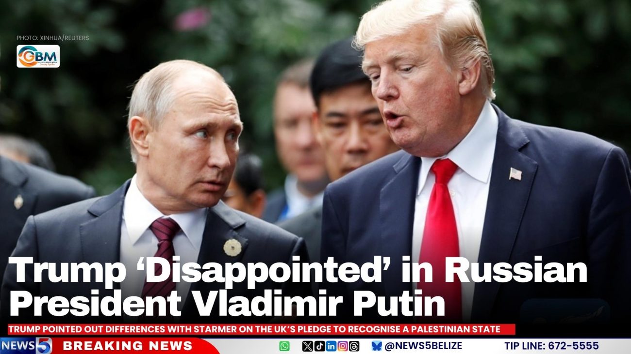 Trump ‘Disappointed’ in Russian President Vladimir Putin