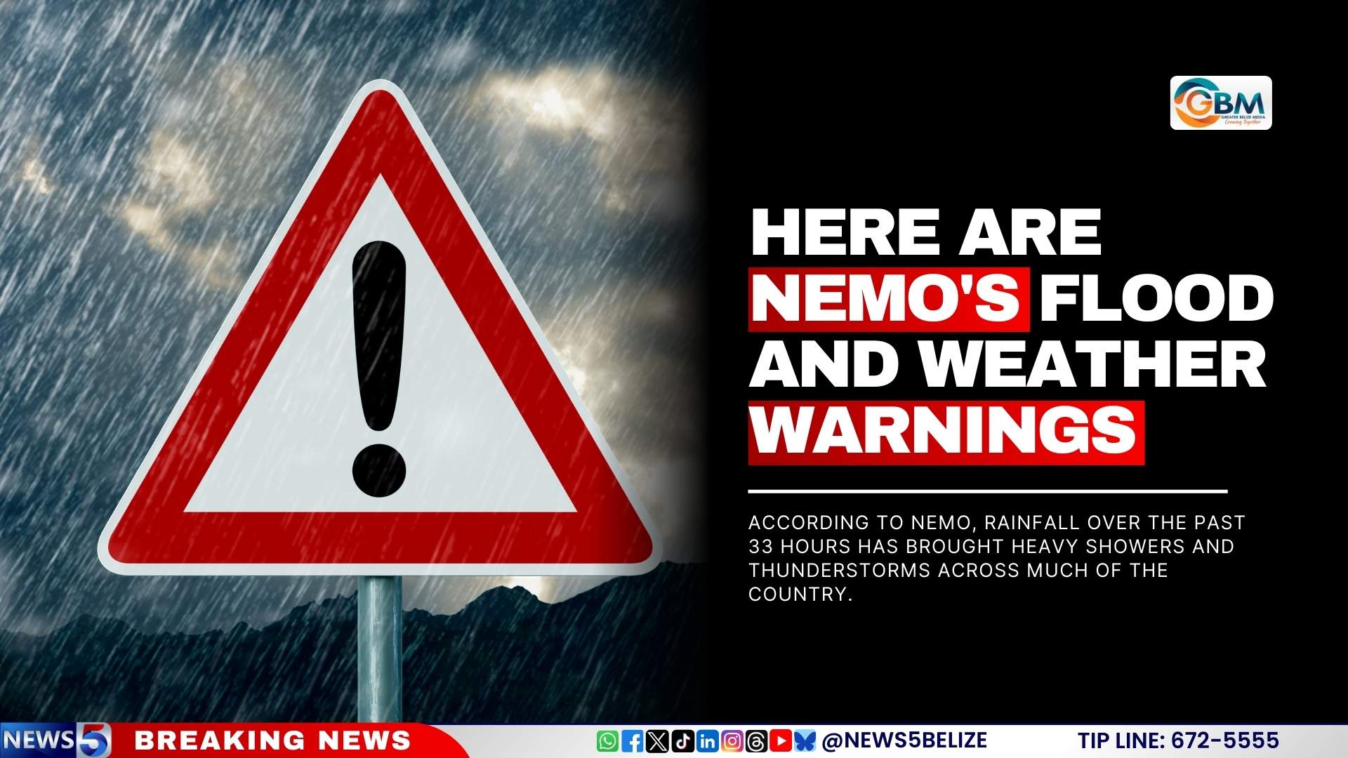 Here are NEMO's Flood and Weather Warnings