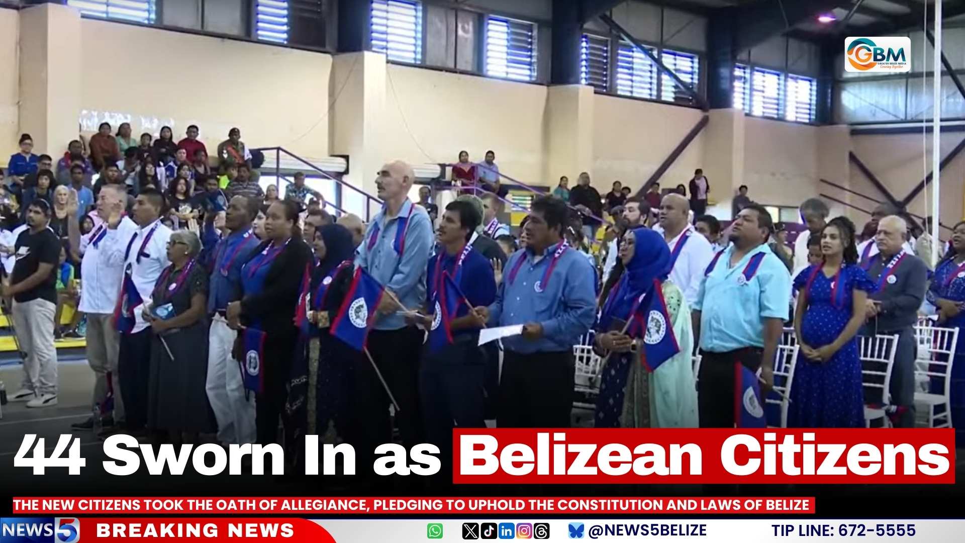 44 Sworn In as Belizean Citizens in Belmopan