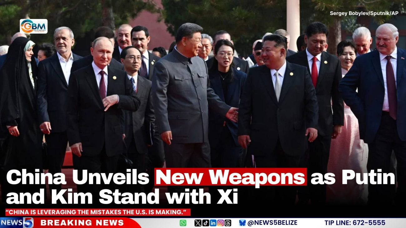 China Unveils New Weapons as Putin and Kim Stand with Xi