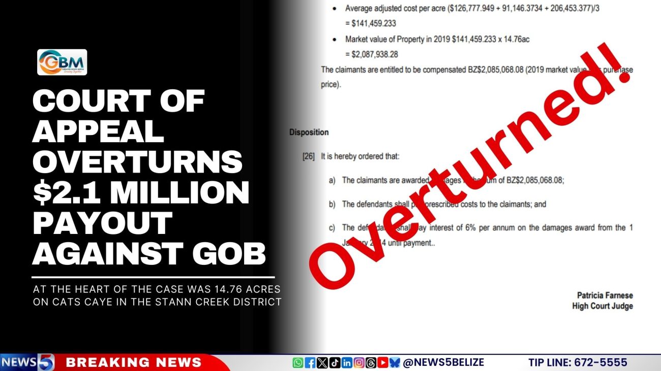 Court of Appeal Overturns $2.1 Million Payout Against GOB